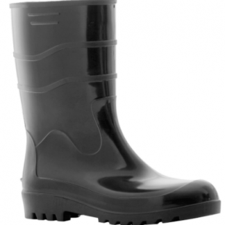 Bota PVC Preta cano medio c forro do 35 ao 44