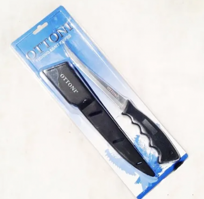 Faca Pesca Fileteira Ottoni F-202, Flutuante - Aço Inox-5763