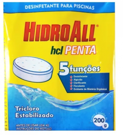 Pastilha Tablete De Cloro Hcl Penta 5 Em 1 Para Piscina-306