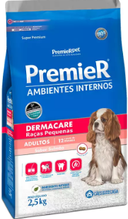 Ração Premier Dermacare Ambientes Internos para Cães Adultos de Raças Pequenas 2,5kg-6065