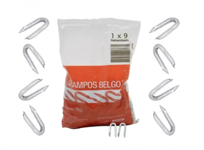 Grampo De Cerca Belgo Galvanizado 1x9 - 1kg-5143