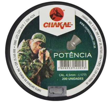 Chumbinho Chakal Potência 4.5mm - 5.5mm   200un.