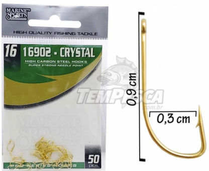 Anzol Marine 16902 Crystal Gold 16 c/ 50 pcs-2960