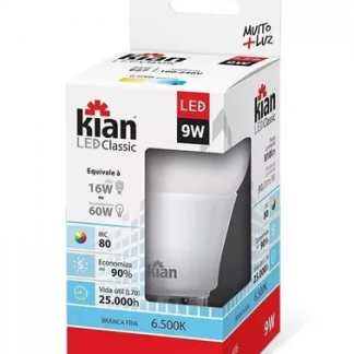 Lampada Led 9w e 12w Bulbo Kian Branca -1361-5949