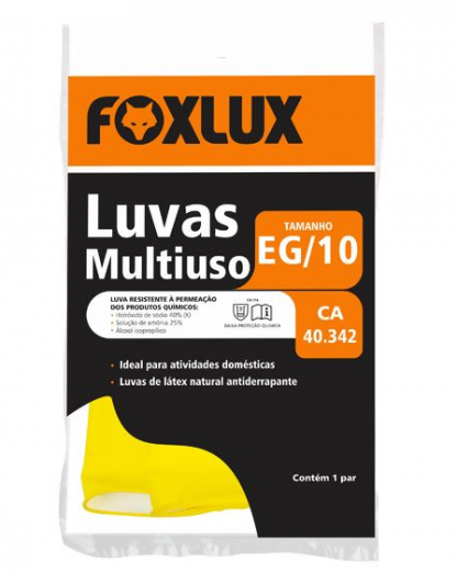 Luva Latex Multiuso Amarela-6123