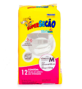 Fralda Descartável para Fêmea Super Secão Petix 12 unidades-1179