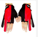 Luva Ottoni 2 Dedos (Preto/Vermelho) - Vermelho-5193