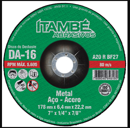 Disco de desbaste, aço carbono-6261