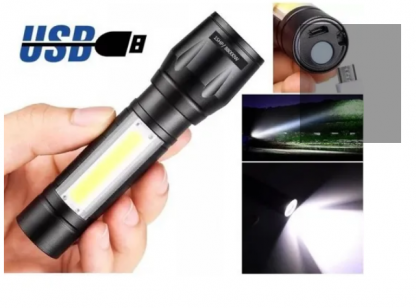 Lanterna Mini Zoom Led Recarregável Usb Recarregavel-4776