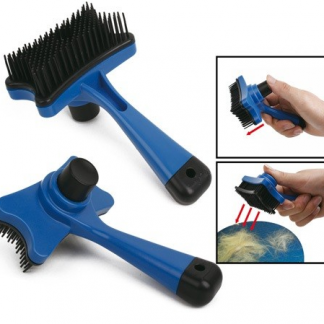 Rasqueadeira Para Cães E Gatos Prática azul ou vermelha - 6164