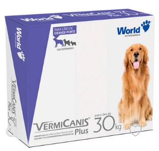 Vermífugo World Veterinária VermiCanis Plus para Cães de 30 Kg- UNITARIO