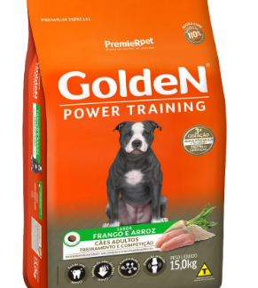 Ração Golden Power Training Adultos Frango e Arroz Treinamento e Competição 15 kg - 7157