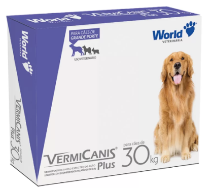Vermífugo VermiCanis Plus World 2,4g para Cães de 30kg unitario -  6421